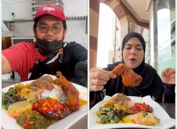 Kaget! TikToker Ini Cicipi Nasi Padang di Madinah, Harganya Bikin Netizen Heboh